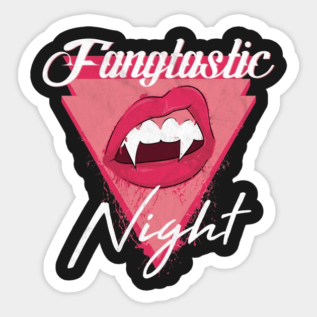 Fangtastic Halloween Night Vintage Sticker by yaros